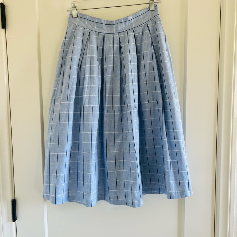 Blue Plaid Women's Skirt